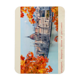 budapest ungarn vintage haus des parlaments magnet