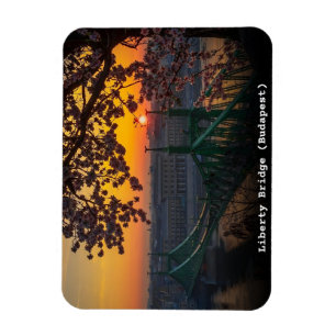 budapest ungarn vintage liberty bridge geschenke magnet