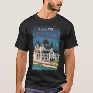 Budapest Ungarn Vintage Minimale Retro Travel Post T-Shirt