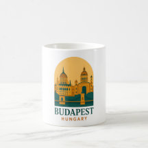 Budapest Ungarn Vintage-Reise-Kaffeetasse – Retro