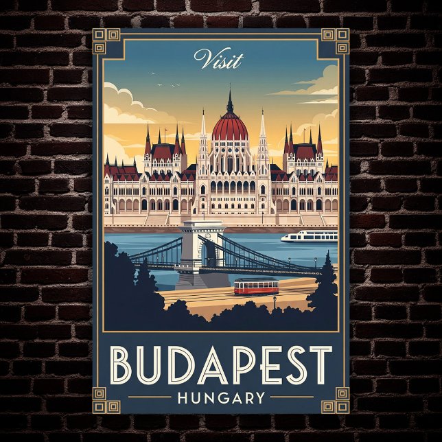 Budapest, Ungarn Vintage Travel Poster (Von Creator hochgeladen)
