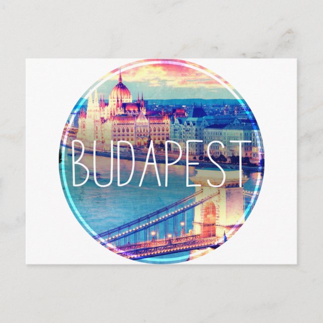 Budapest Vintag, Kreis Postkarte (Vorderseite)