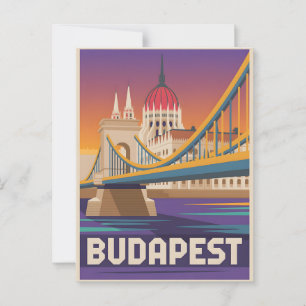 Budapest Vintage Postkarte