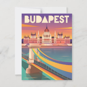 Budapest Vintage Postkarte