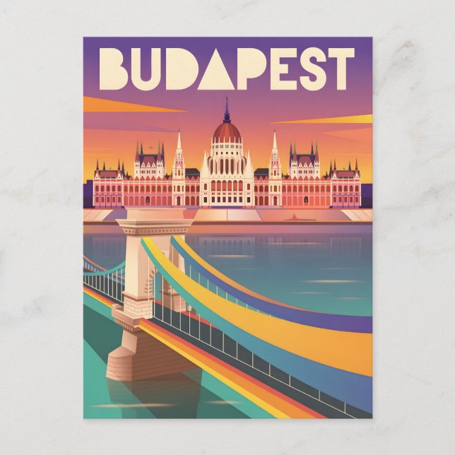Budapest Vintage  Postkarte (Vorderseite)