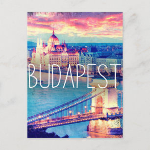 Budapest - Vintages Plakat Postkarte