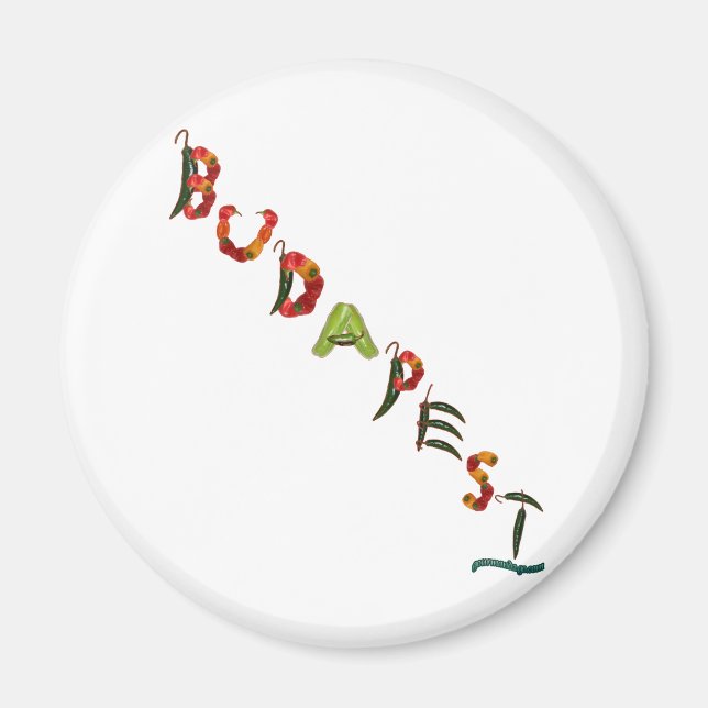 Budapester Chili Paprikaschoten Magnet (Vorne)