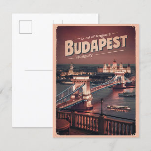 Budapester hungrige Vintage Freiheitsbrücke Gesche Postkarte