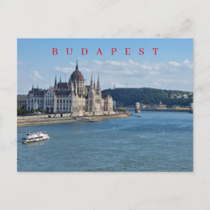 Budapester Parlament und Donau - Blick auf die Don Postkarte