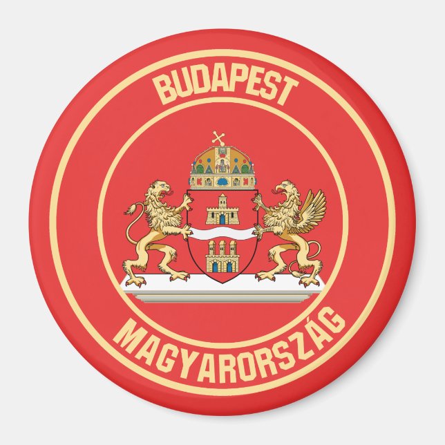 Budapester RundEmblem Magnet (Vorne)