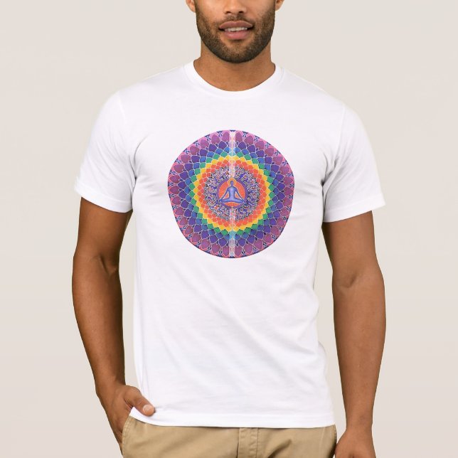 budda Mandala Regenbogen-FriedensShirt T-Shirt (Vorderseite)
