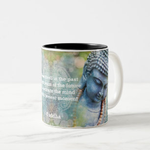 Buddha Abstraktes Wasserfarben, individuelles Ange Zweifarbige Tasse