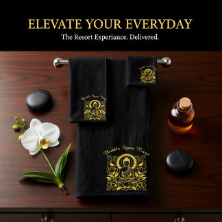 Buddha Amid Lotus Blume Badhandtuch Set