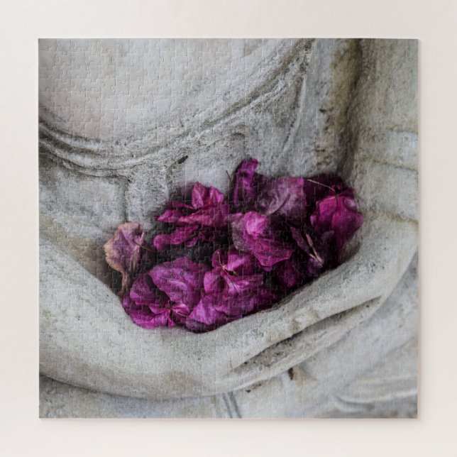 "BUDDHA AND ROSE PETALS" JIGSAW PUZZLE (Vertikal)