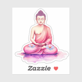 Buddha Aquarellsticker, Meditation / Yoga Aufkleber