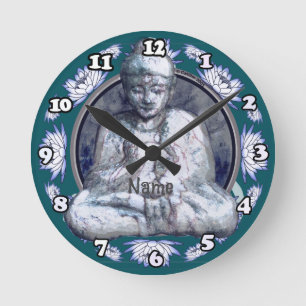 Buddha Atme Runde Wanduhr