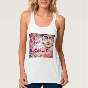 Buddha atmen Aquarell-Kunst-Trägershirt Tank Top