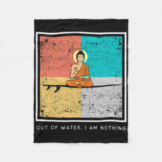 Buddha Auf Surfboard - Ohne Wasser Bin Ich Nichts Fleecedecke
