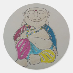 Buddha-Aufkleber Runder Aufkleber