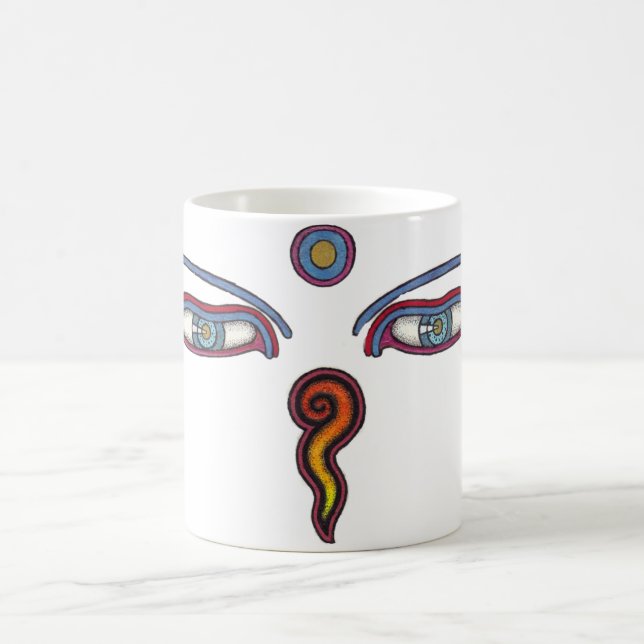Buddha-Augen Kaffeetasse (Mittel)