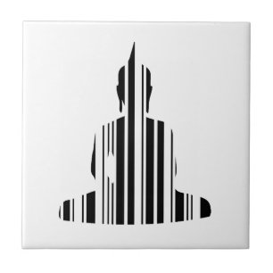 BUDDHA BAR CODE Buddhistisches Barcode Muster Desi Fliese