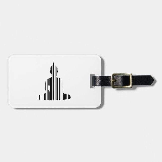 BUDDHA BAR CODE Buddhistisches Barcode Muster Desi Gepäckanhänger (Vorderseite horizontal)