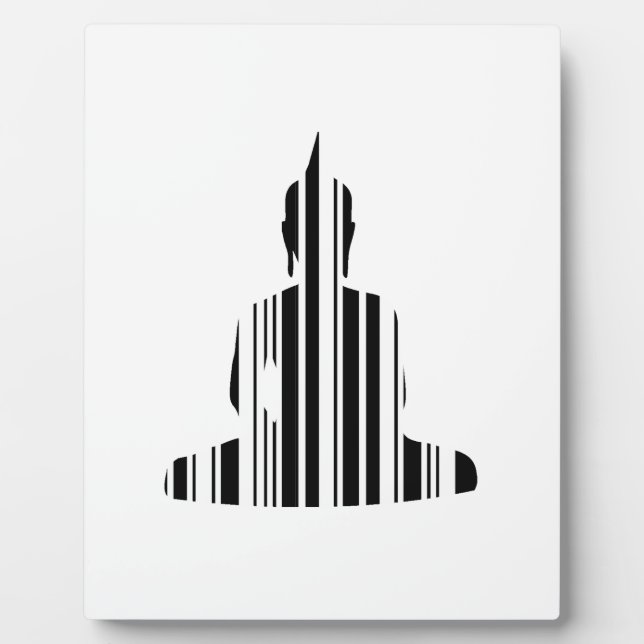 BUDDHA BAR CODE Buddhistisches Barcode-Musterdesig Fotoplatte (Vorderseite)