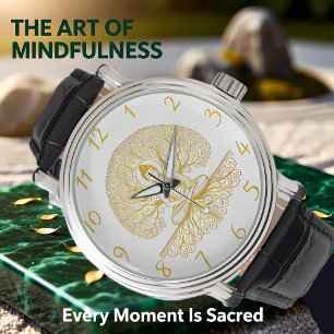 Buddha Beneath Heiliger Baum Armbanduhr