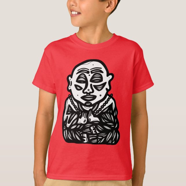 "Buddha beten" KindHanes TAGLESS® T - Shirt (Vorderseite)