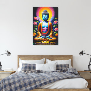 Buddha - Blühende Mindheit Leinwanddruck
