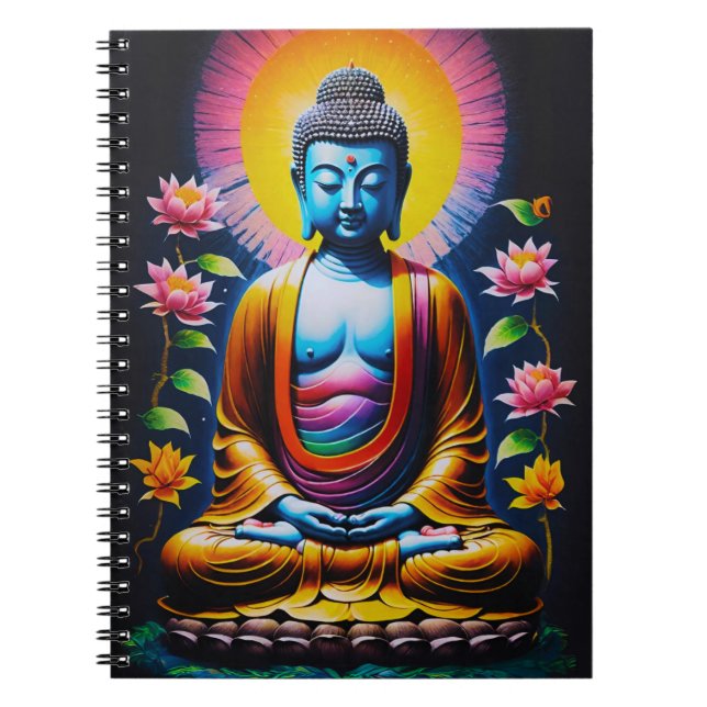 Buddha - Blühende Mindheit Notizblock (Vorderseite)