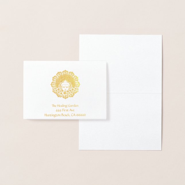 Buddha Blume Mandala Anpassbar Folienkarte (Anzeige)