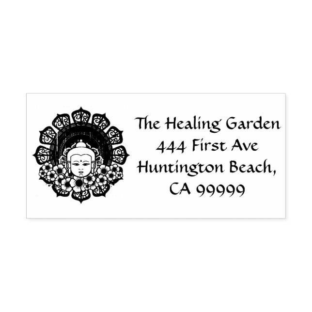 Buddha Blume Mandala Anpassbar Permastempel (Design)