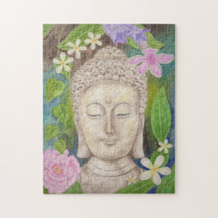 Buddha-Blumenpuzzlespiel Puzzle