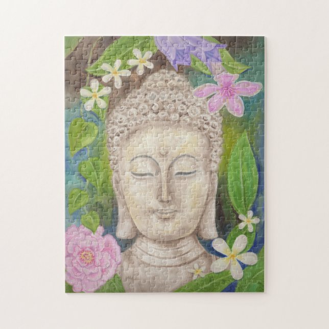 Buddha-Blumenpuzzlespiel Puzzle (Vertikal)