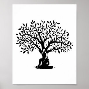 Buddha Bodhi Baum Meditation Yoga Buddhismus Buddh Poster