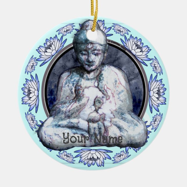 Buddha Breathe Keramik Ornament (Vorne)