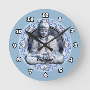 Buddha Breathe Runde Wanduhr