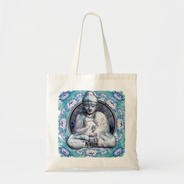 Buddha Breathe Tote Bag Tragetasche (Vorne)