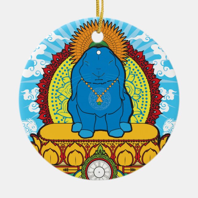 BUDDHA-BRÖTCHEN KERAMIK ORNAMENT (Vorne)