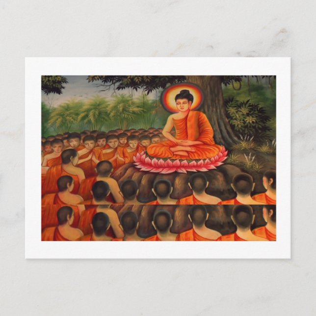BUDDHA-Buddhismus-Frieden Postkarte (Vorderseite)