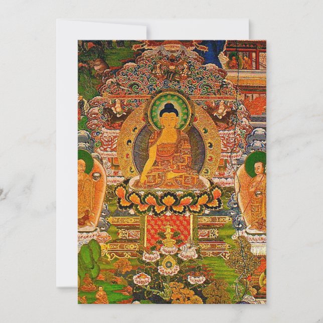 Buddha Buddhismus Segen Boho Bohemisch Einladung (Vorderseite)