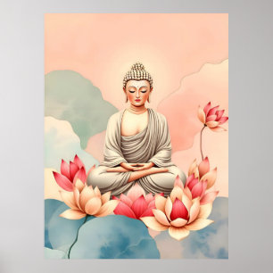 Buddha Buddhismus Zen Spiritualität Frieden Poster