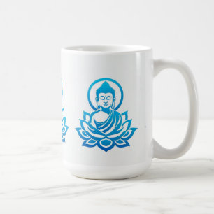 Buddha Buddhismus Zen Spiritualität Peace Blue Kaffeetasse
