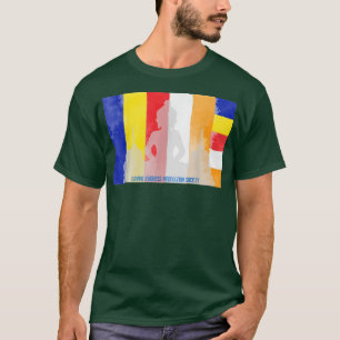 Buddha Buddhistische Flagge Spiritueller Yoga T-Shirt