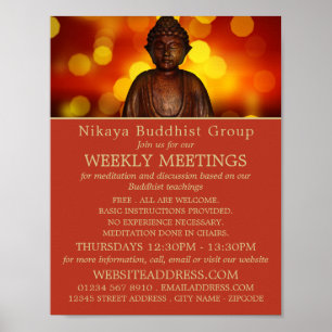 Buddha, Buddhistische Gruppenwerbung Poster