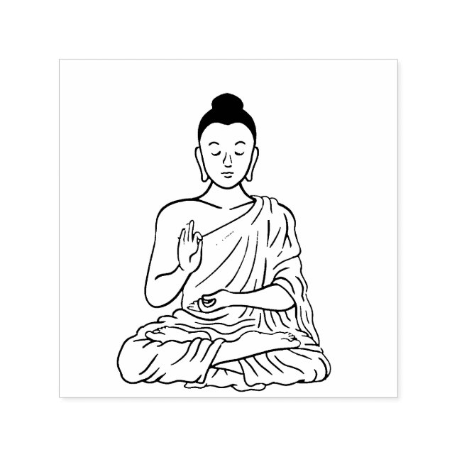 Buddha Cartoon Buddhism.net Permastempel (Design)