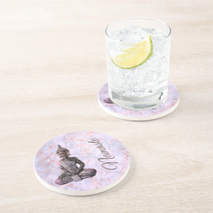 Buddha Classy Pink Lavender Marble Getränkeuntersetzer
