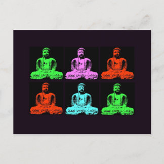 Buddha Collage Postkarte