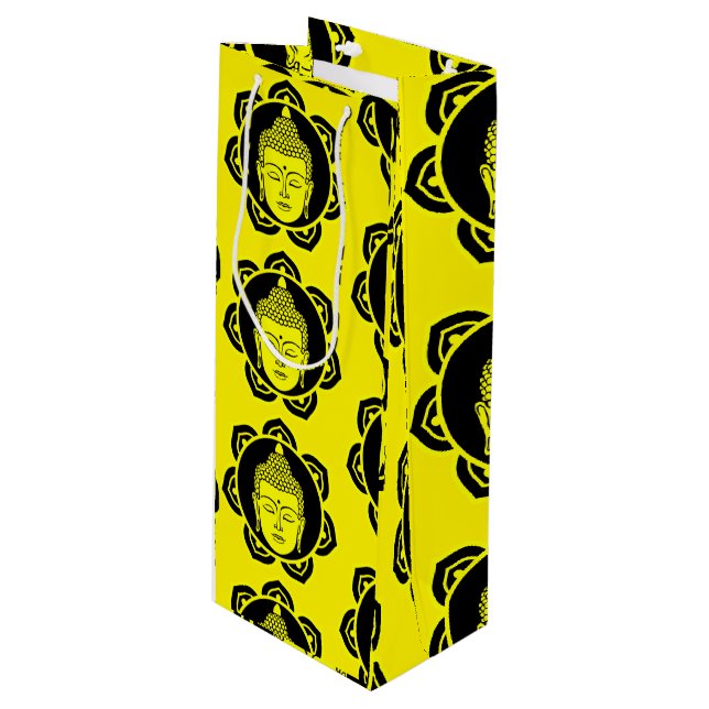 Buddha Decorative Geschenktüte Für Weinflaschen (Vorderseite Schrägansicht)